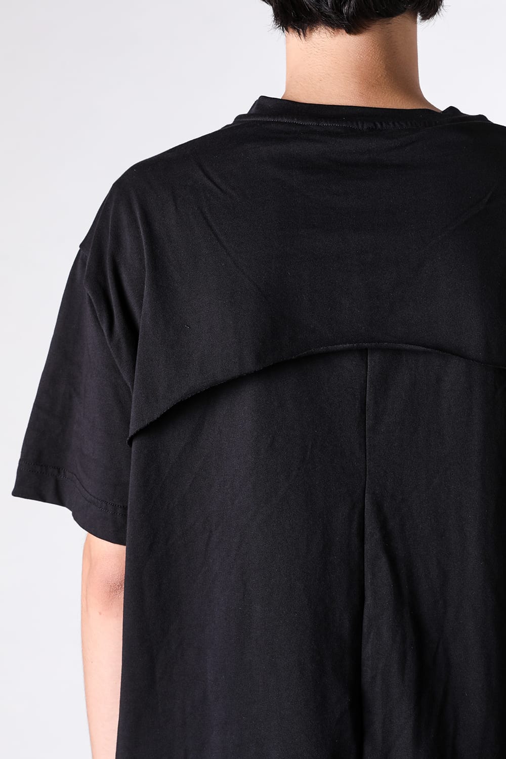 ジャスティン ゴール JUSTIN GALL Oversize Section Tee Brushed Slub Cotton （Black） Black