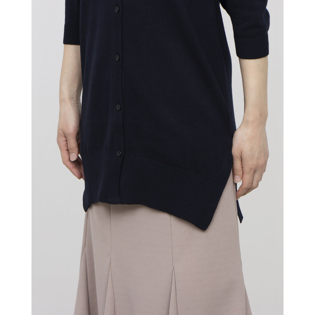 カールパークレーン KarLParkLane Vネックロングカーデ （ネイビー） ネイビー