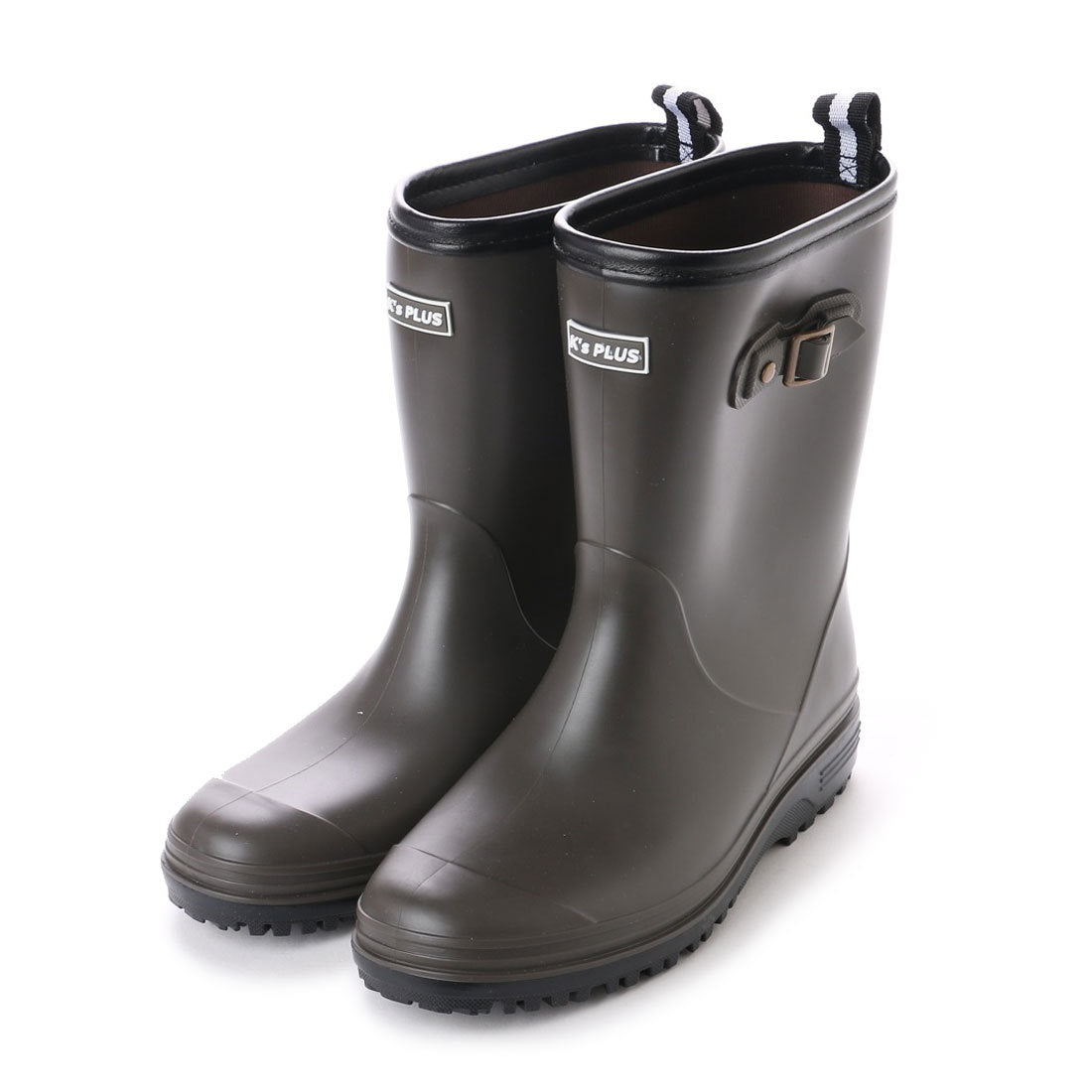 ケーズプラス K's PLUS キッズ レインブーツ ジョッキーブーツ レインシューズ 長靴 完全防水 防滑 雨の日の通学 雪遊び アウトドア マット調 男の子 女の子 kp_17008,BROWN