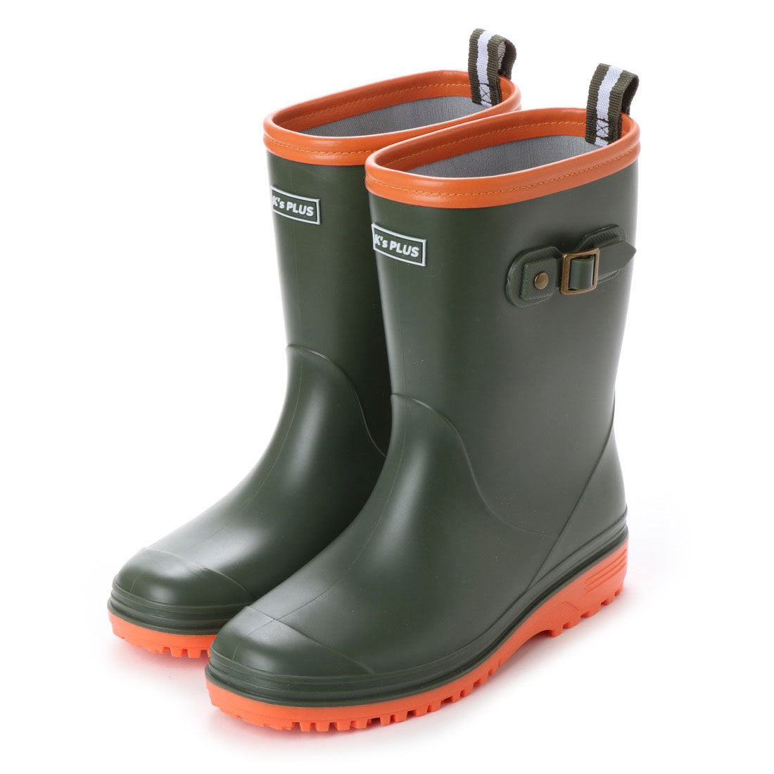 ケーズプラス K's PLUS キッズ レインブーツ ジョッキーブーツ レインシューズ 長靴 完全防水 防滑 雨の日の通学 雪遊び アウトドア マット調 男の子 女の子 kp_17008,KHAKI