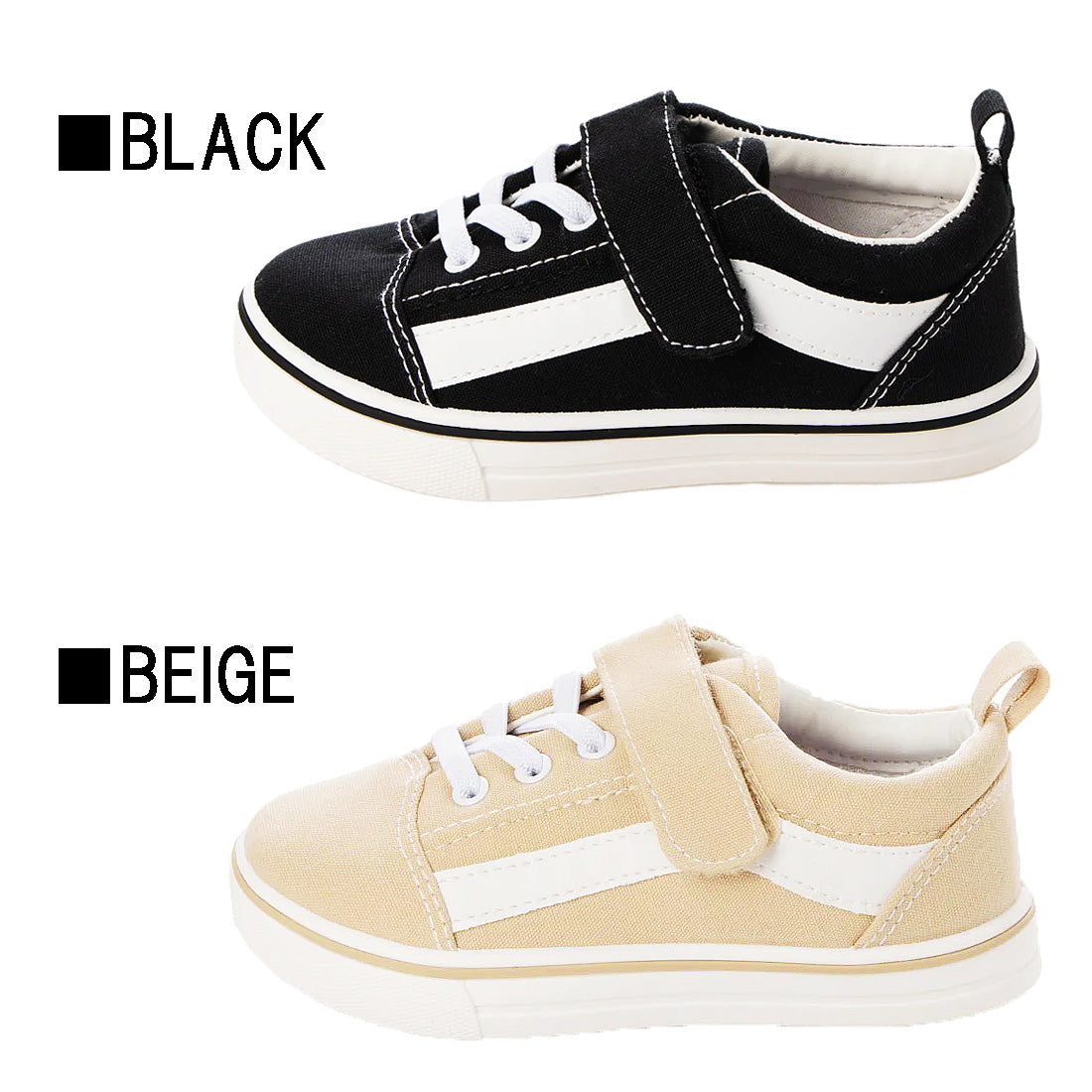 K's PLUS Kids Canvas Shoes Velcro Sneakers Low Cut Children's ASK0001