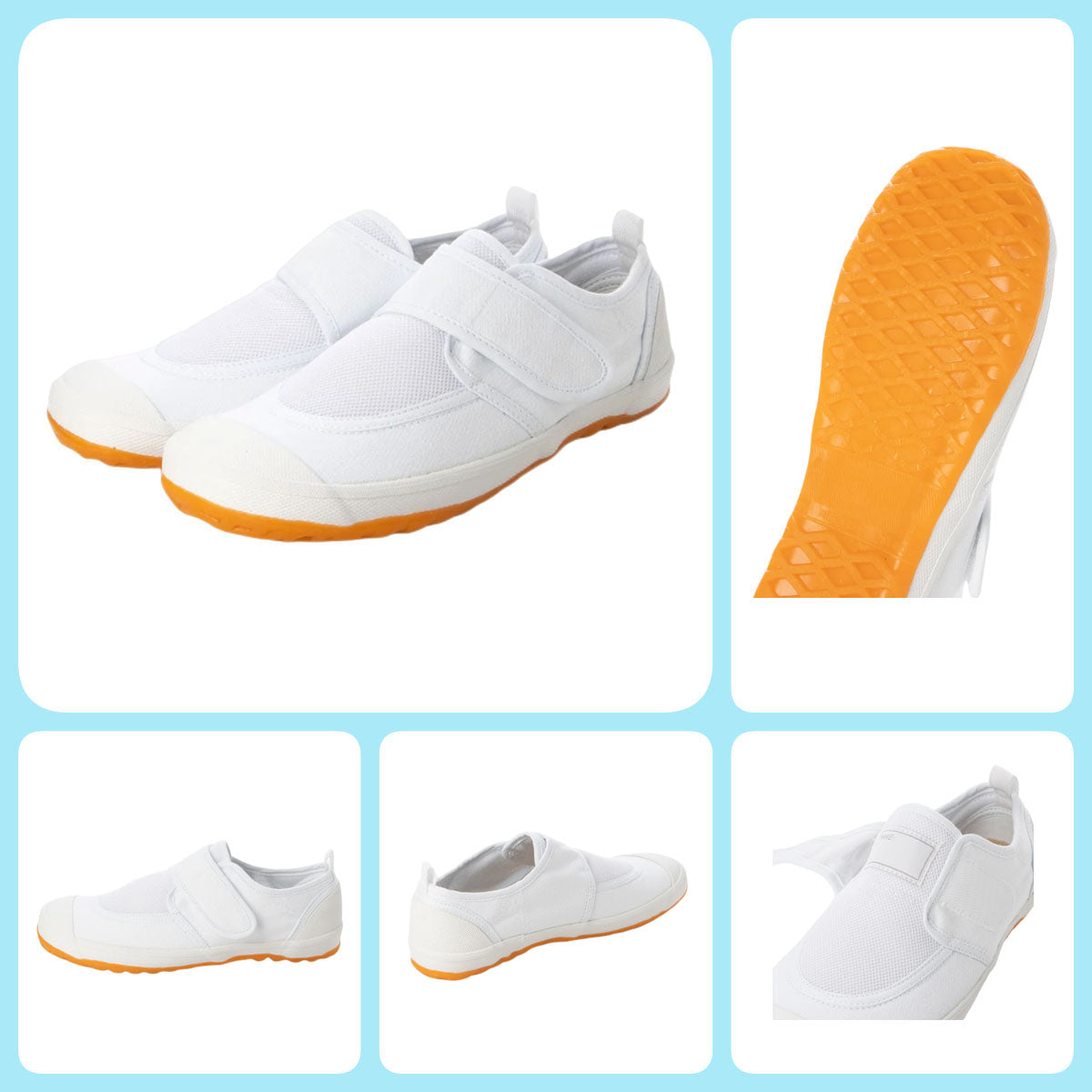 K's Plus K's K's Plus Slip Shoe學校鞋體育館鞋顏色Velley Velcro Velcro網狀抗菌除臭劑KP_23998