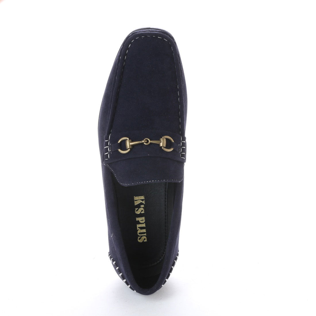 K's PLUS Driving Shoes Bit Loafers Suede Black kp_15109