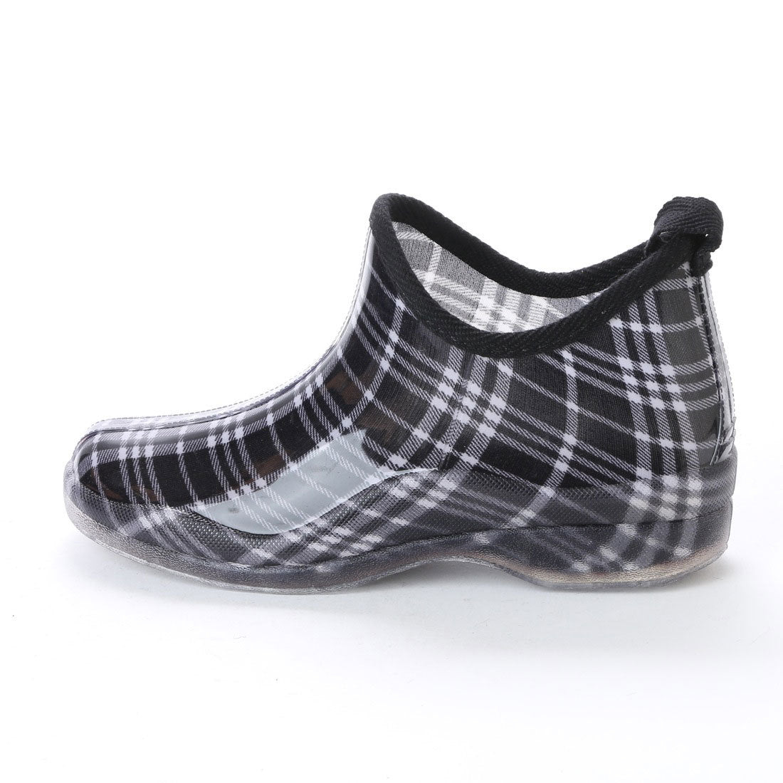 ケーズプラス K's PLUS ブラックチェック ガーデニングブーツ ショート レインシューズ kp_16029 （BLACK/CHECK） BLACK/chk