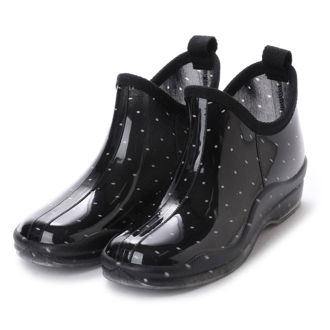 ケーズプラス K's PLUS ブラックドット ガーデニングブーツ ショート レインシューズ kp_16029 （BLACK/dot） BLACK/dot