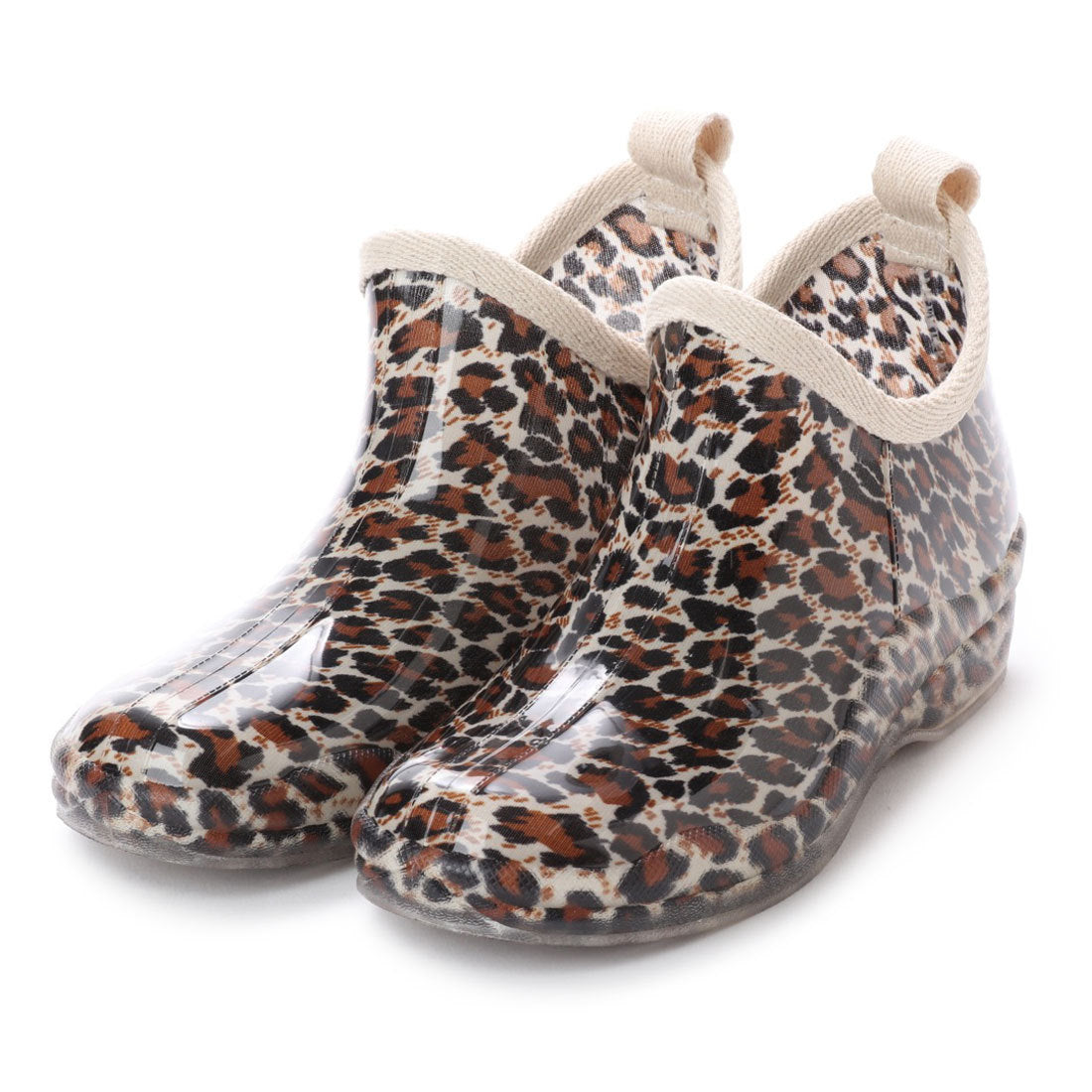 ケーズプラス K's PLUS レオパード（ヒョウ柄） ガーデニングブーツ ショート レインシューズ kp_16029 （BROWN/Leopard） BROWN/Leopard