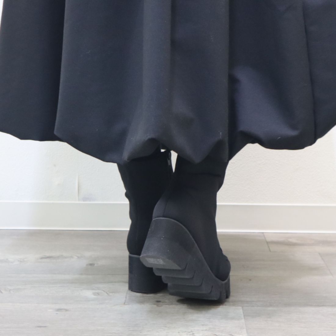 コウベオアシス 神戸オアシス 【超軽量】厚底ストレッチショートブーツ