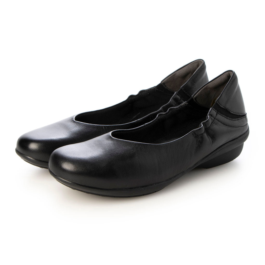 Kobe Oasis Genuine Leather Wide V-Cut Flat Shoes