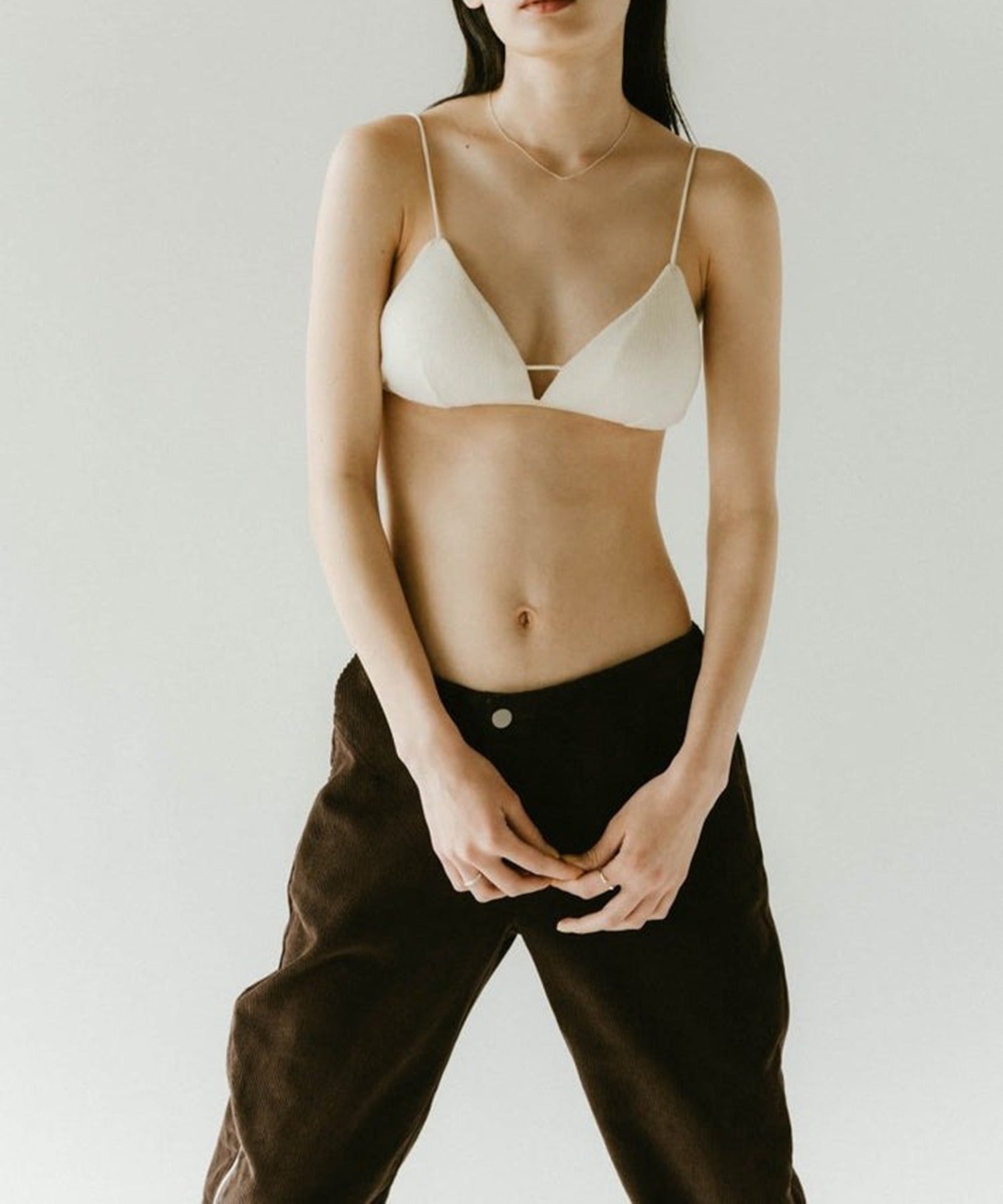 クヌースマーフ Knuth Marf knit triangle bra （アイボリー） アイボリー