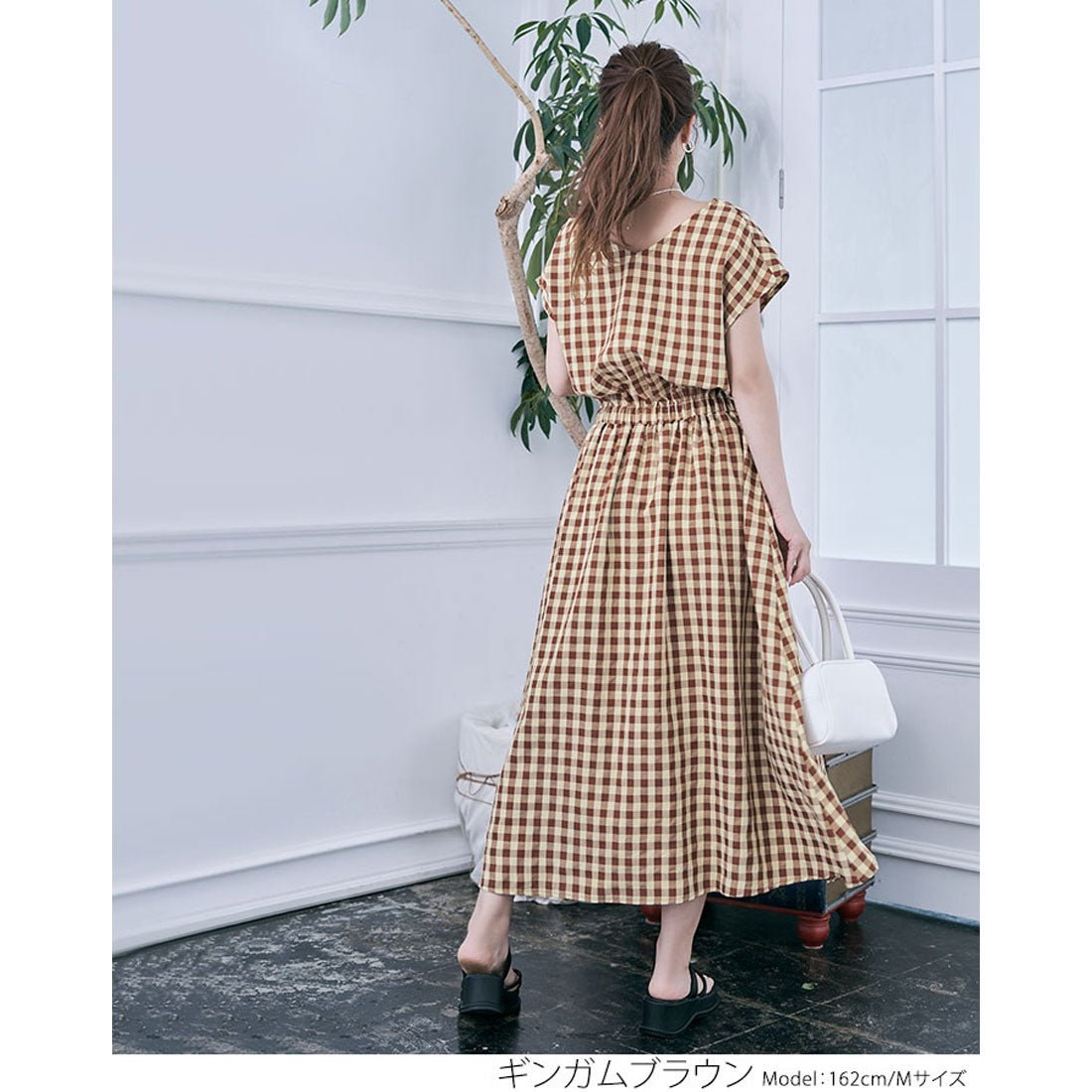 KiraKiraShop Dress《Front and back 2-way button blouse dress, 5 colors available》[jnp0094]