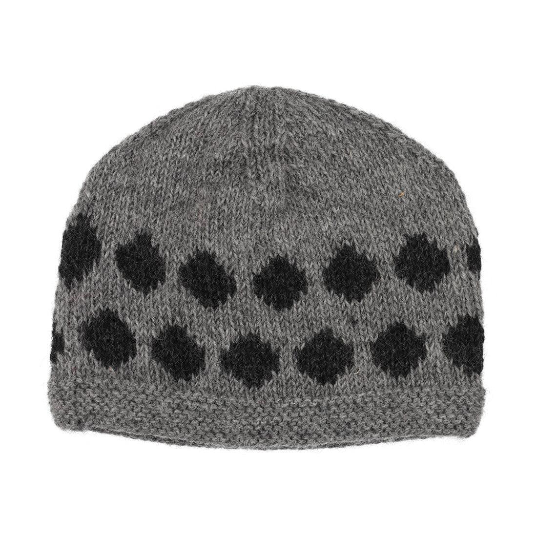 カンカン KANKAN ドットパターンニットキャップ （ライトグレー） ライトグレー