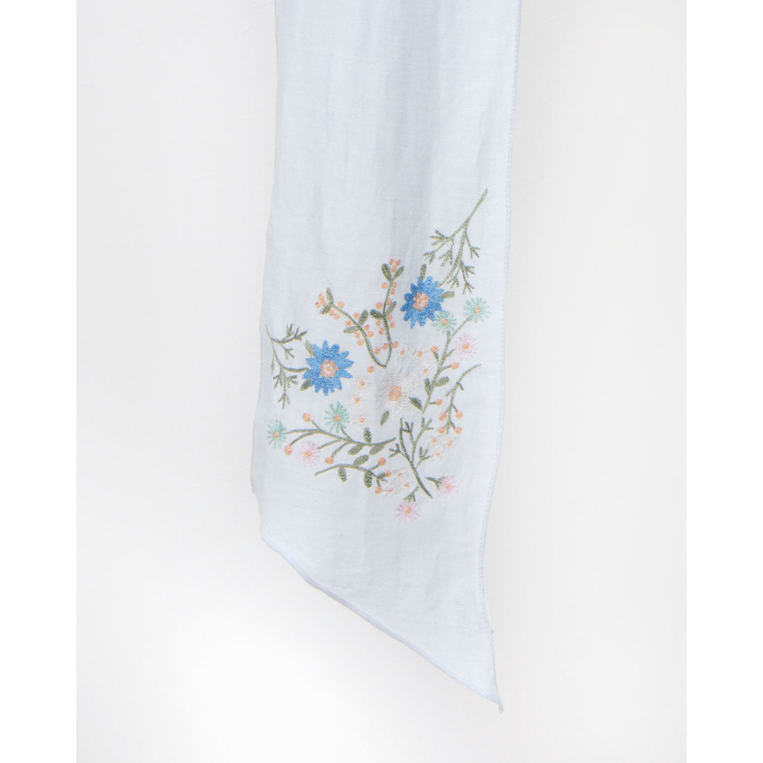 カンカン KANKAN 花柄刺繍ショール （ブルー） ブルー
