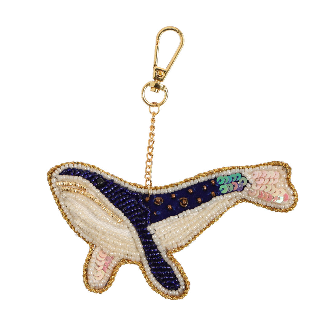 KANKAN Zari Embroidery Keychain Whale