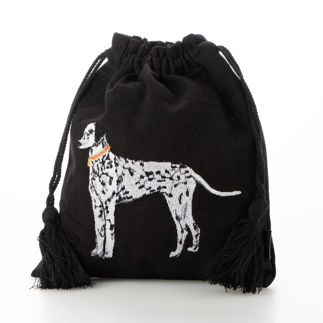 KANKAN Dalmatian embroidered drawstring bag