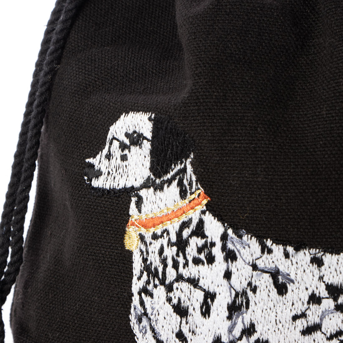 KANKAN Dalmatian embroidered drawstring bag