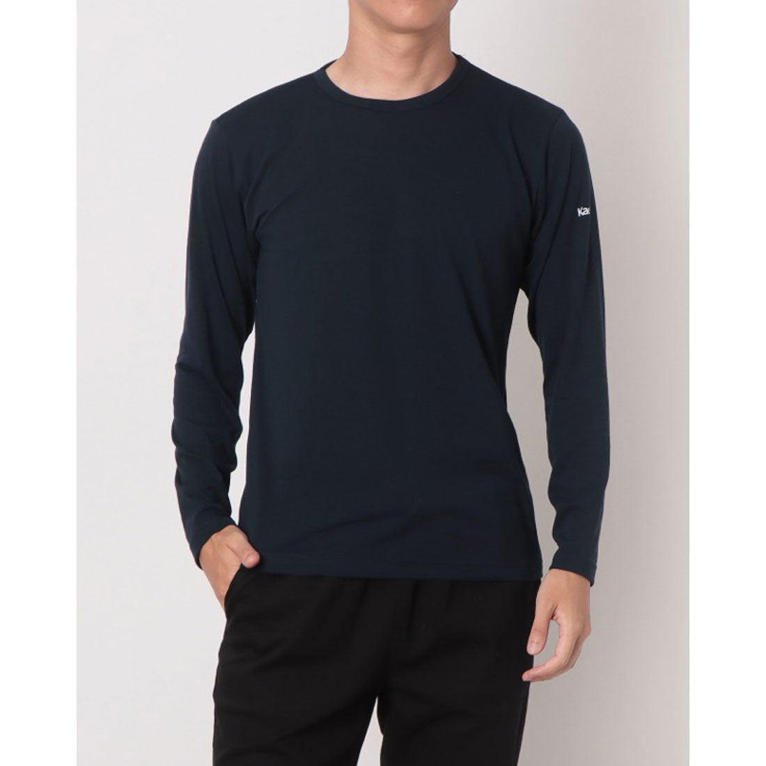 kaepa（ケイパ ）TC天竺 長袖丸首インナーTシャツ （ネイビー） ネイビー