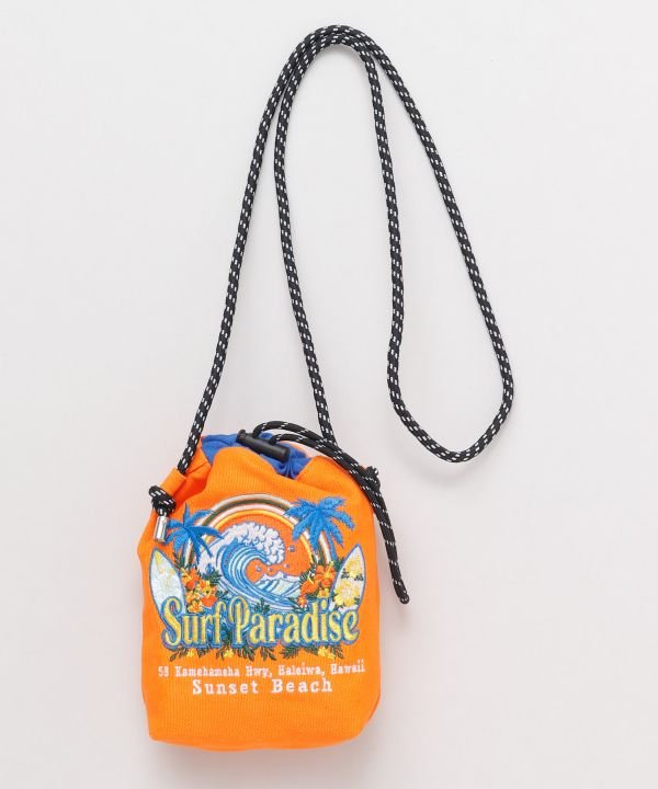 カヒコ Kahiko マイカイエンブ巾着ミニショルダーバッグ （オレンジ） オレンジ