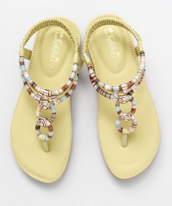 【Kahiko】カハカイサンダル ベージュ ベージュ