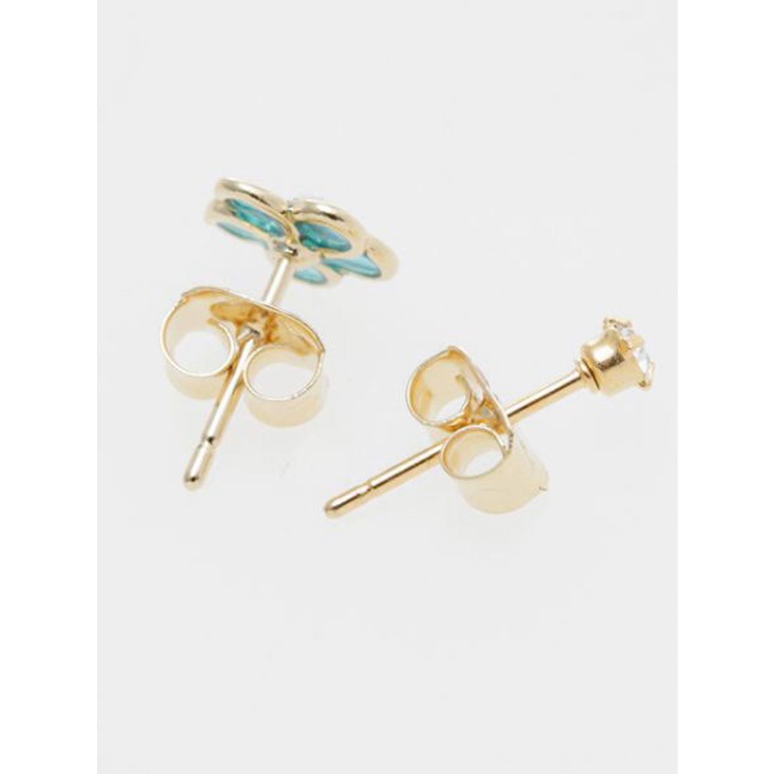 【Kahiko】プルメリアスタッドピアス ターコイズブルー
