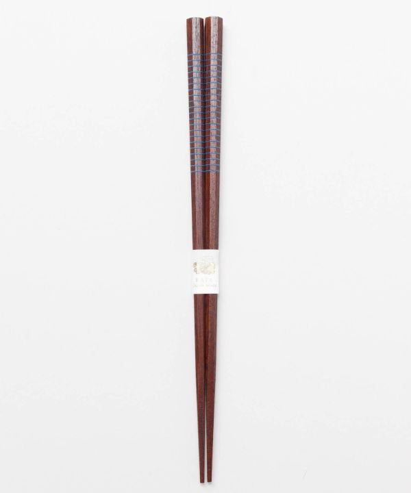 【カヤ】縁起箸 八角万能箸 長 ブルー【返品不可商品】