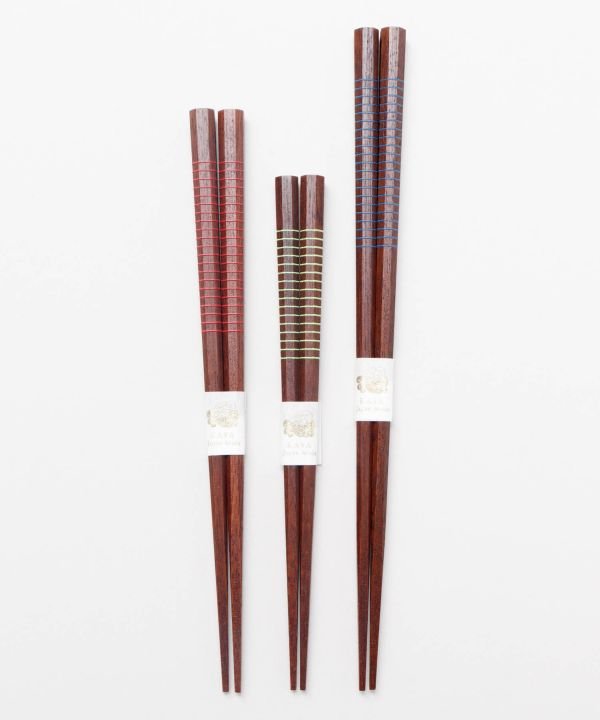 【カヤ】縁起箸 八角万能箸 長 ブルー【返品不可商品】
