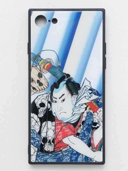【カヤ】iPhone8/7兼用ガラス製スマホケース 和モダン柄スマホくるみ その他1 その他1