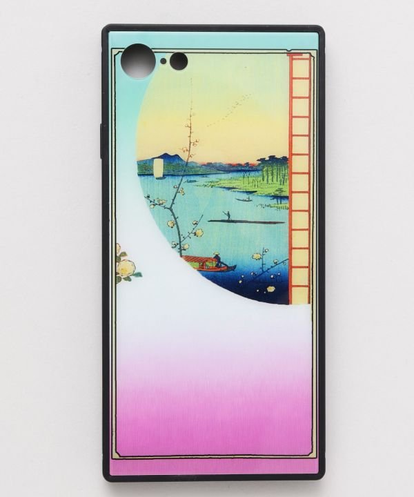 【カヤ】iPhone8/7兼用ガラス製スマホケース 和モダン柄スマホくるみ その他1 その他1