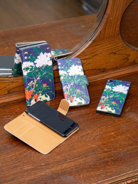 【カヤ】iPhone8/7兼用ガラス製スマホケース 和モダン柄スマホくるみ その他1 その他1
