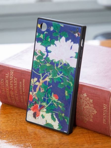 【カヤ】iPhone8/7兼用ガラス製スマホケース 和モダン柄スマホくるみ その他1 その他1