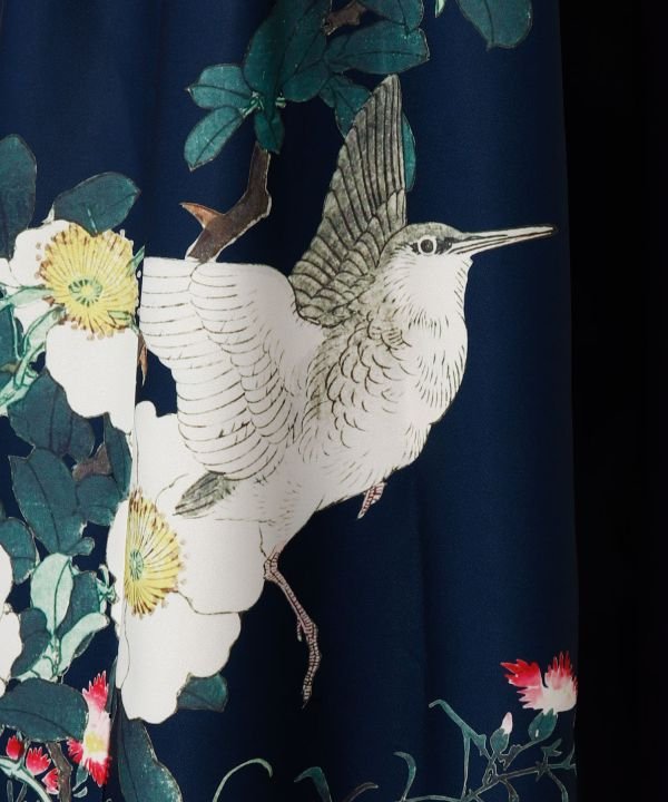 カヤ カヤ 花鳥 重ね着用スカート （ブラック） ブラック