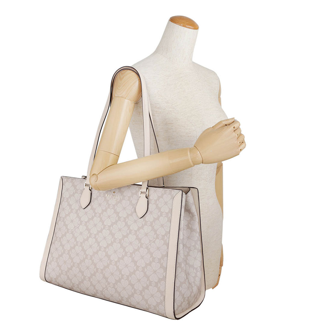 Kate Spade New York Tote Bag Spade Flower East West Laptop Tote KI791 250 Dark Beige Multi