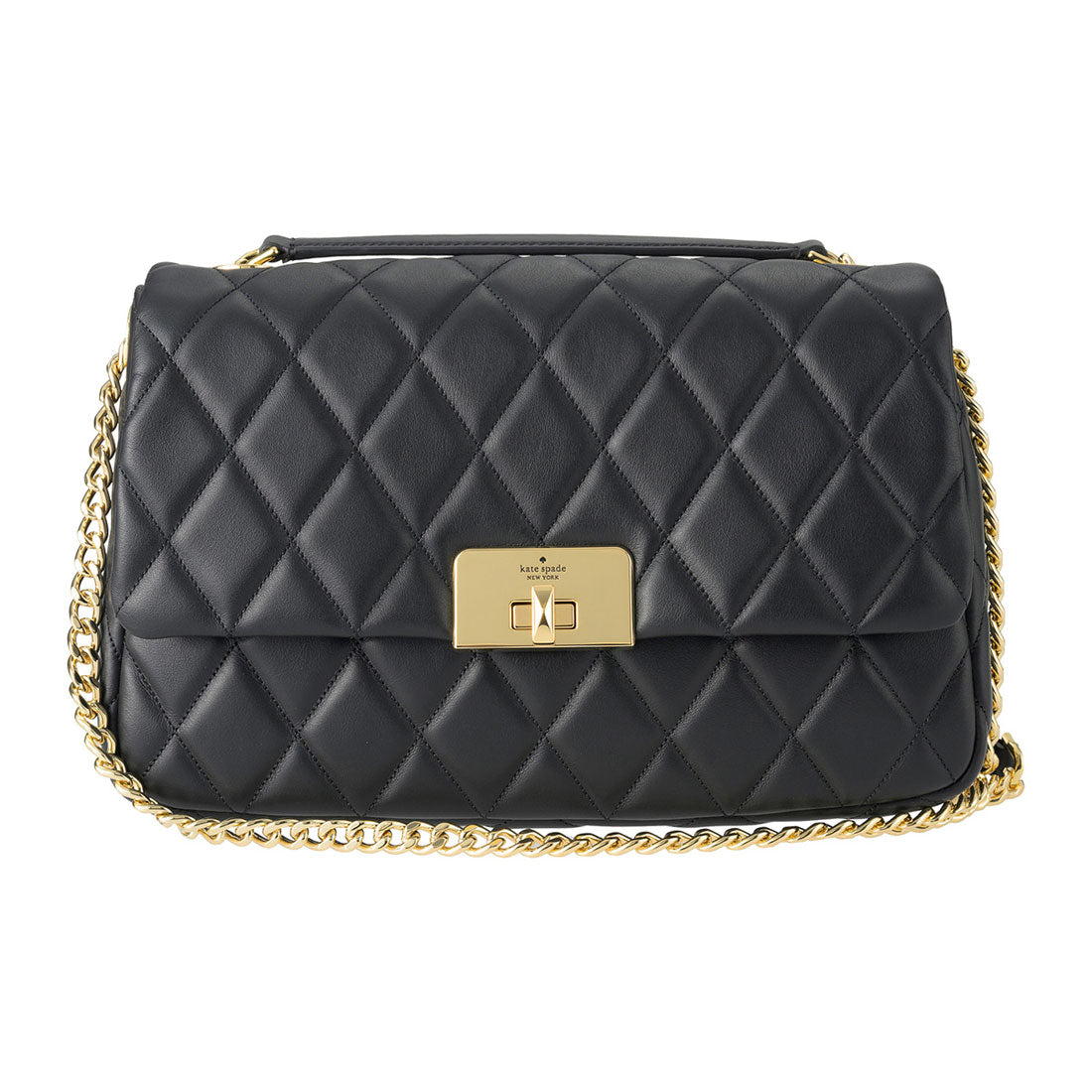 ケイトスペードニューヨーク kate spade new york ショルダーバッグ キャリー MEDIUM FLAP SHOULDER BAG KH228 001 BLACK （ブラック） ブラック
