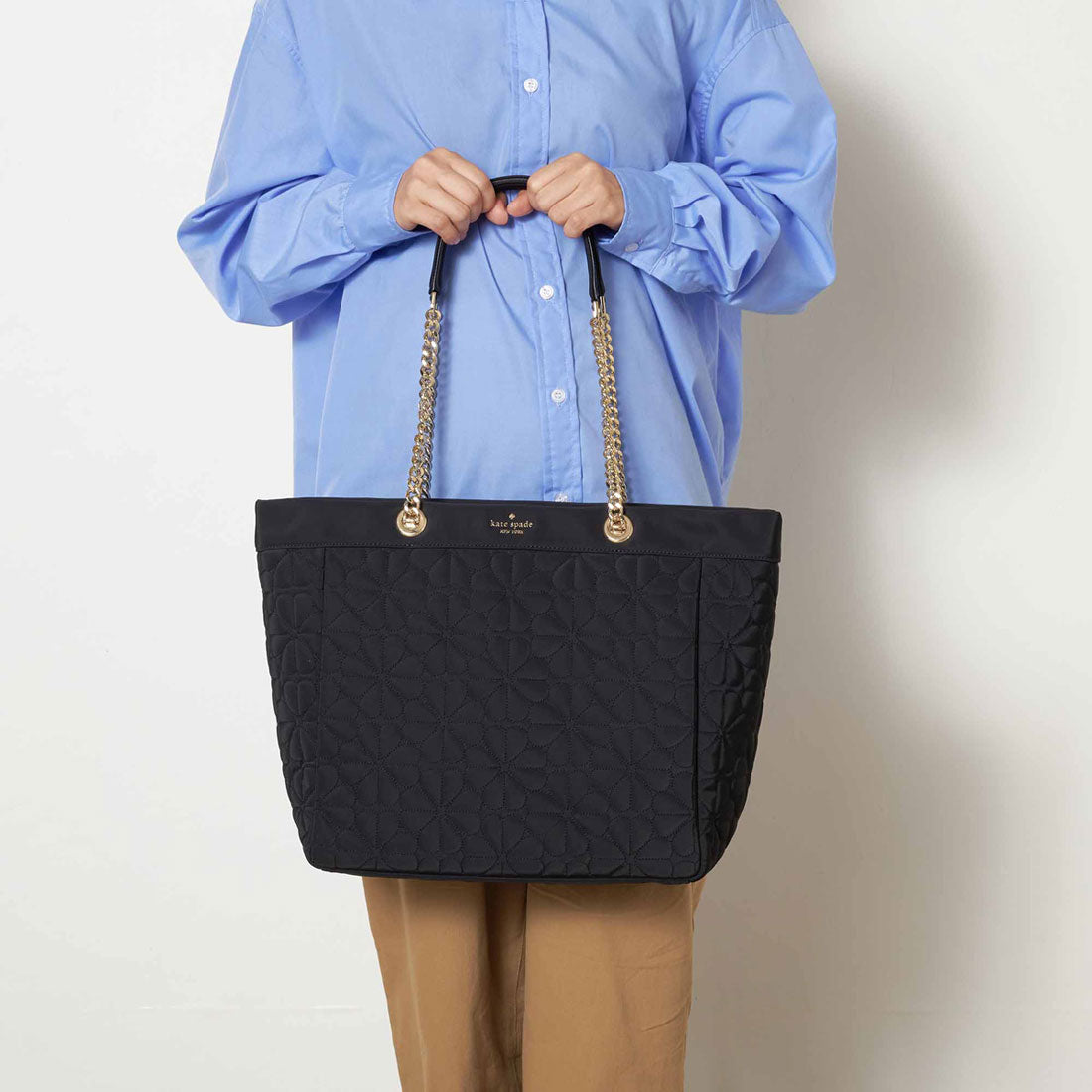 ケイトスペードニューヨーク kate spade new york トートバッグ スペードフラワー QUILTING TOTEBAG XL KK074 001 BLACK （ブラック） ブラック
