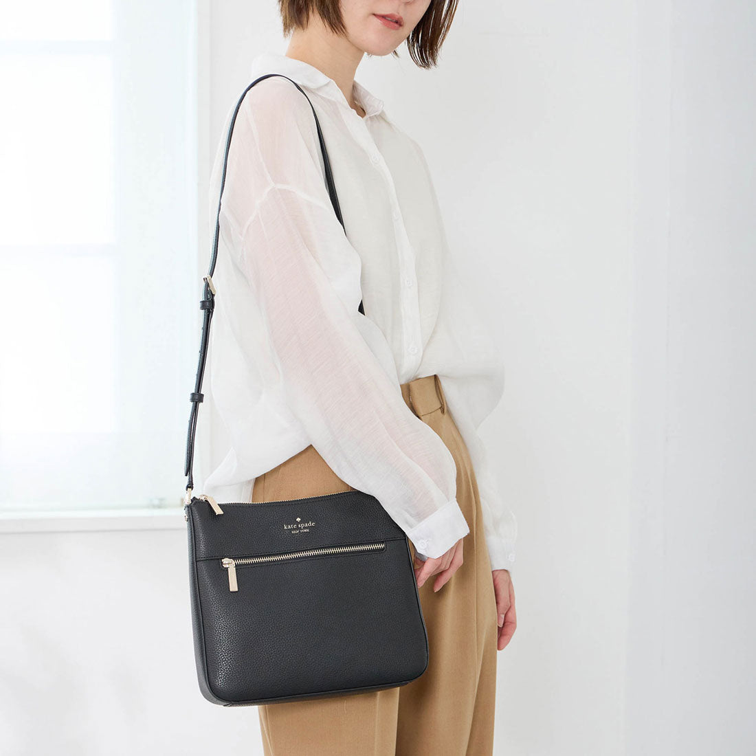 ケイトスペードニューヨーク kate spade new york ショルダーバッグ レナ SWINGPACK LARGE CROSSBODY KH431 001 BLACK （ブラック） ブラック
