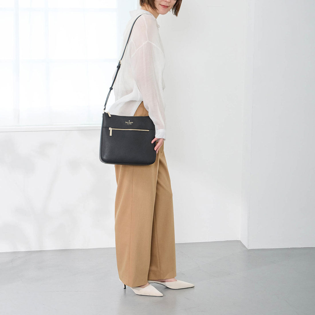ケイトスペードニューヨーク kate spade new york ショルダーバッグ レナ SWINGPACK LARGE CROSSBODY KH431 001 BLACK （ブラック） ブラック