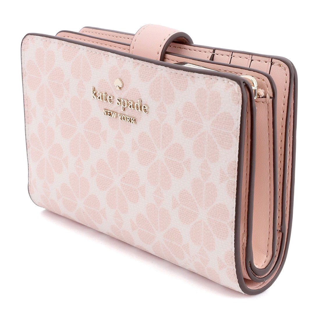 ケイトスペードニューヨーク kate spade new york 2つ折り財布 スペードフラワー ミディアム コンパクト バイフォールド ウォレット KG488 650 ROSE SMOKE （ローズスモーク） ローズスモーク