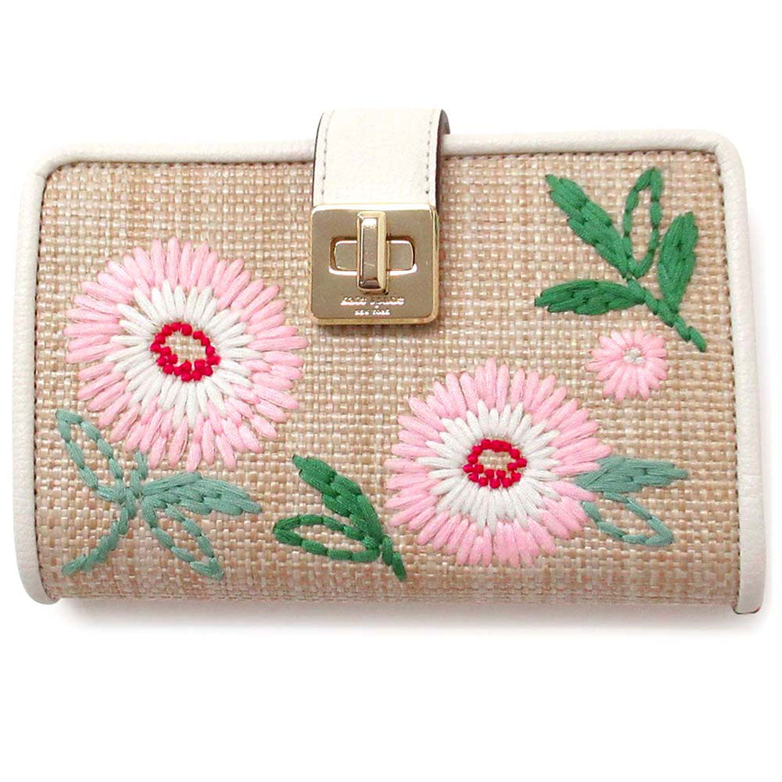 ケイトスペードニューヨーク kate spade new york Kate spade ケイトスペード アウトレット 財布 フィービー ストロー レザー ナチュラルマルチ 夏 素材 二つ折り財布 KK918 250 （ナチュラルマルチ） ナチュラルマルチ