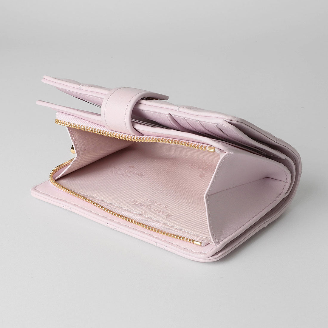 ケイトスペードニューヨーク kate spade new york 2つ折り財布 キャリー ミディアム コンパクトバイフォールド ウォレット KG424 501 PALE AMETH （ペールアメジスト） ペールアメジスト