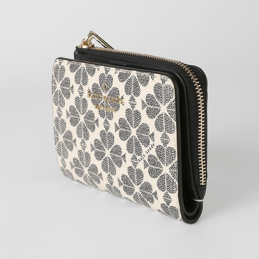 ケイトスペードニューヨーク kate spade new york 2つ折り財布 スペード フラワー スモールL ジップウォレット KK894 001 BLACK MULTI （ブラックマルチ） ブラックマルチ