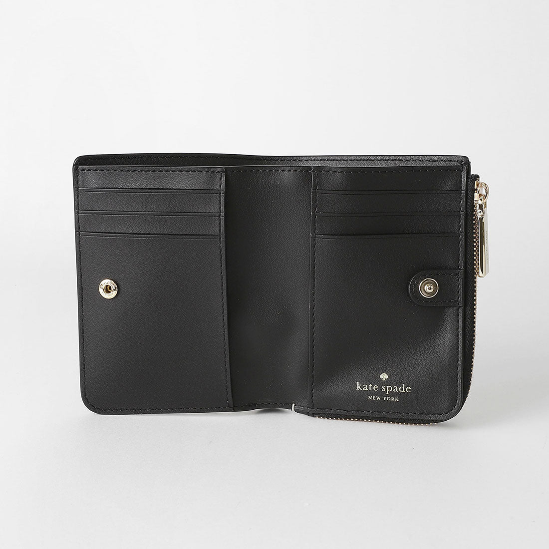ケイトスペードニューヨーク kate spade new york 2つ折り財布 スペード フラワー スモールL ジップウォレット KK894 001 BLACK MULTI （ブラックマルチ） ブラックマルチ