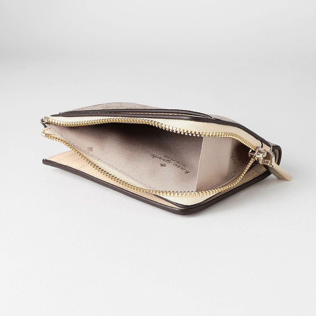 ケイトスペードニューヨーク kate spade new york 2つ折り財布 スペード フラワー スモールL ジップウォレット KK894 250 DARK BEIGE MULTI （ダークベージュマルチ） ダークベージュマルチ