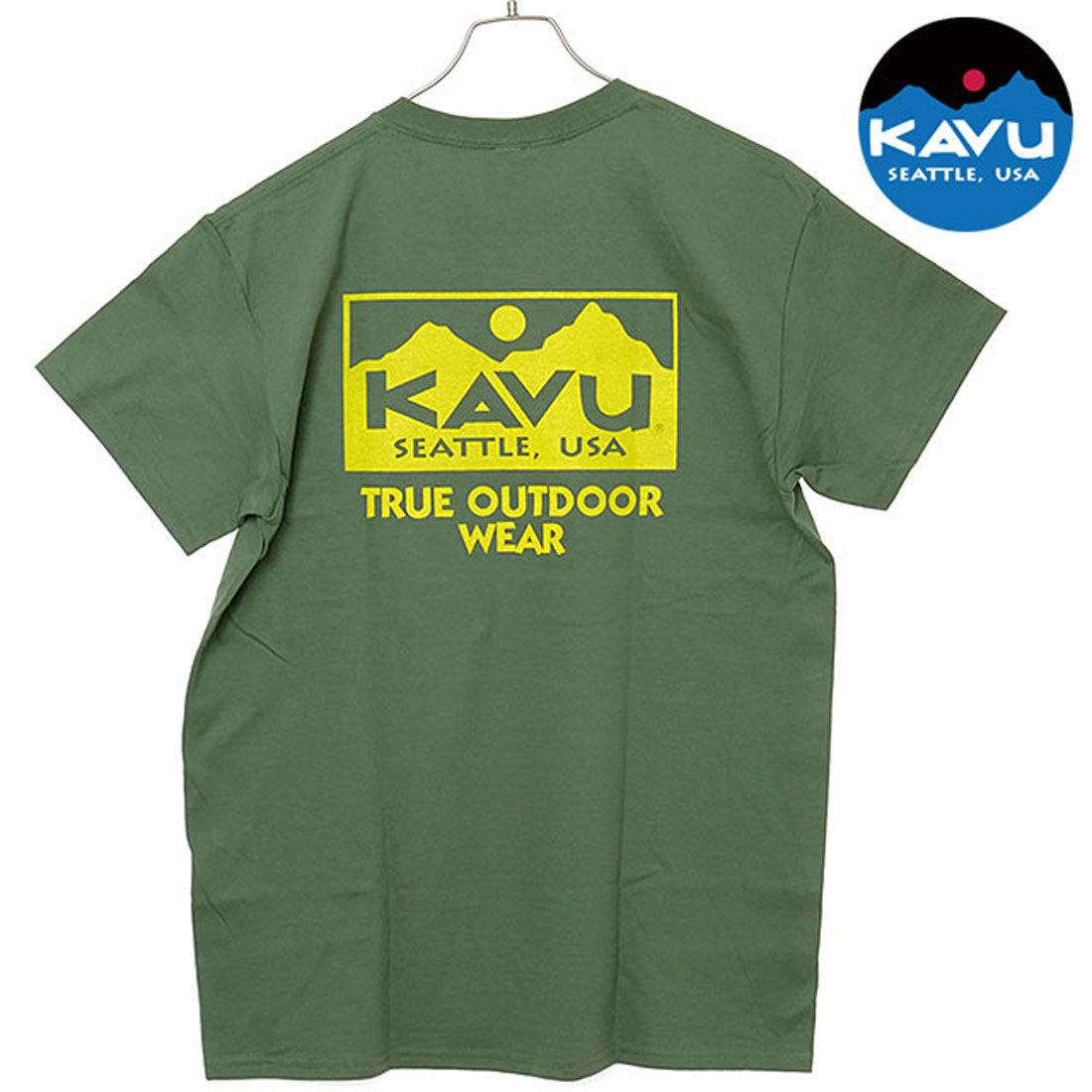 カブー KAVU True Logo Tee Military-Green [19822238] （Military-Green） Military-Green