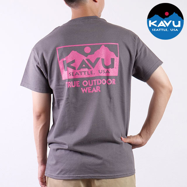 カブー KAVU True Logo Tee Charcoal [19822238] （Charcoal） Charcoal