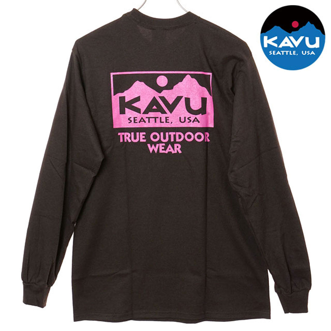 カブー KAVU LS TRUE Logo Tee Dark-Chocolate [19822326] （Dark-Chocolate） Dark-Chocolate