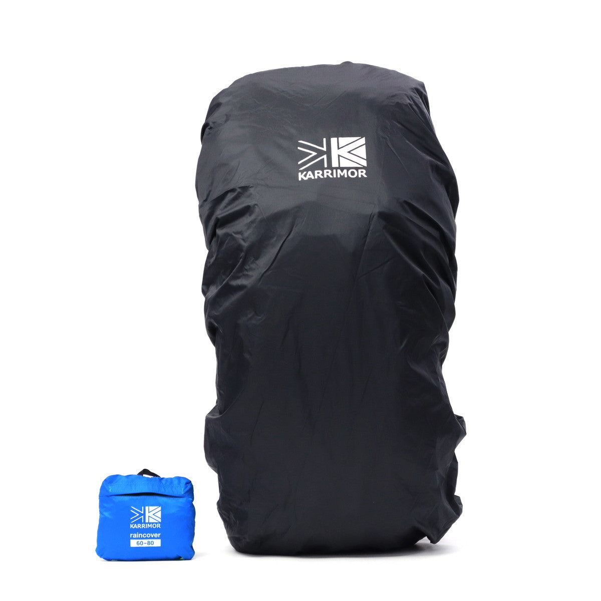 カリマー KARRIMOR レインカバー リュック バッグ バッグカバー 大きめ ザック 防水 パッカブル コンパクト アウトドア トレッキング 登山 軽量 メンズ レディース raincover 60-80 501215 （K.Blue） K.Blue