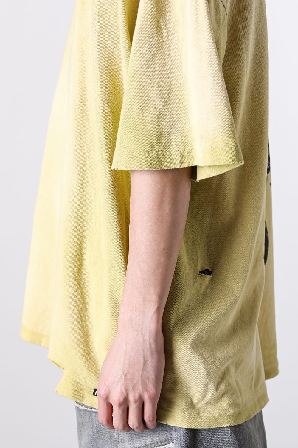 カミヤ KAMIYA “KMY-SNAKE” Distressed Tee （YELLOW） YELLOW