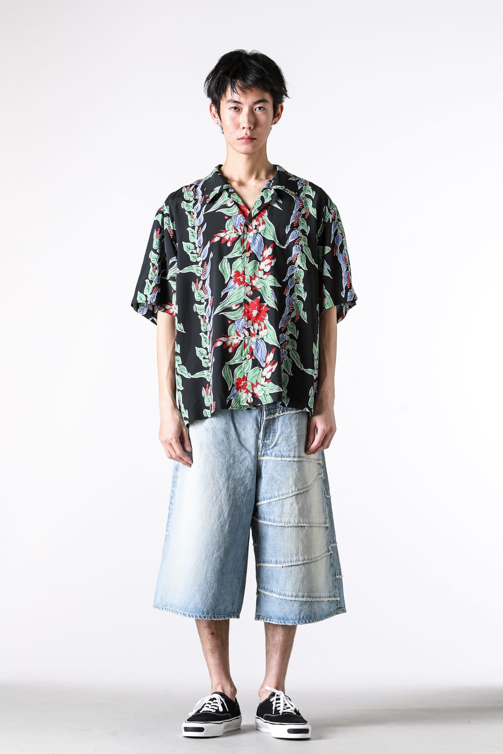 カミヤ KAMIYA Aloha H/S Shirt （BLACK） BLACK