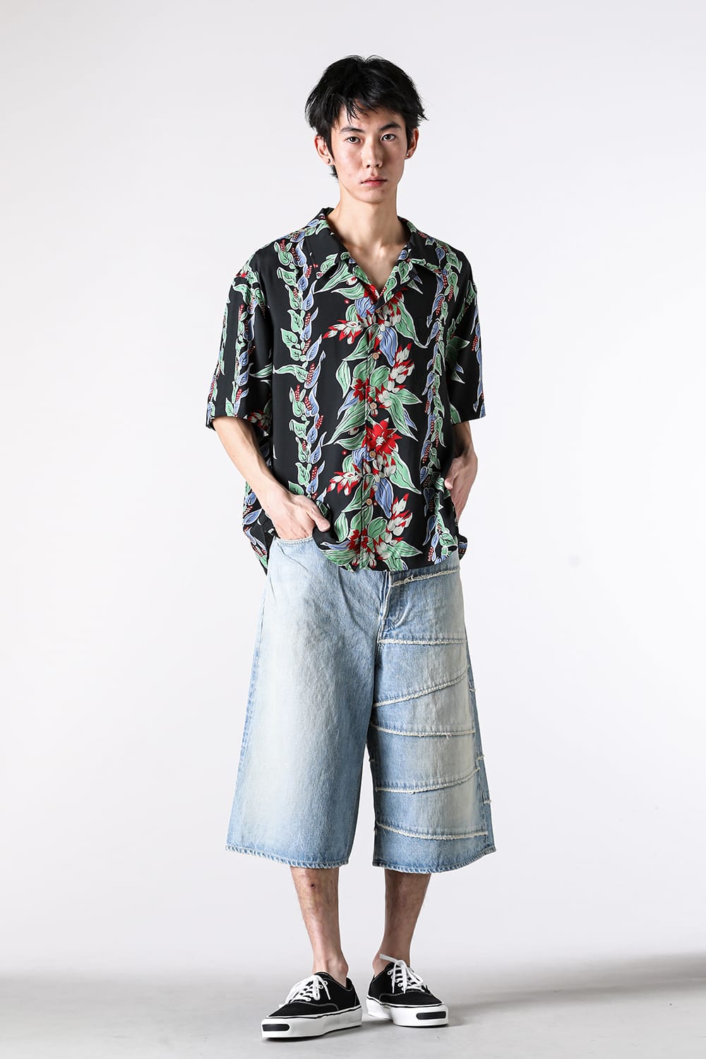 カミヤ KAMIYA Aloha H/S Shirt （BLACK） BLACK