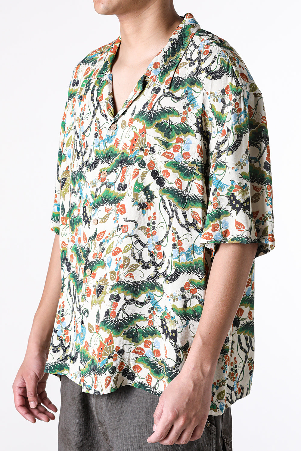 カミヤ KAMIYA “AGEHA” H/S Shirt （WHITE） WHITE