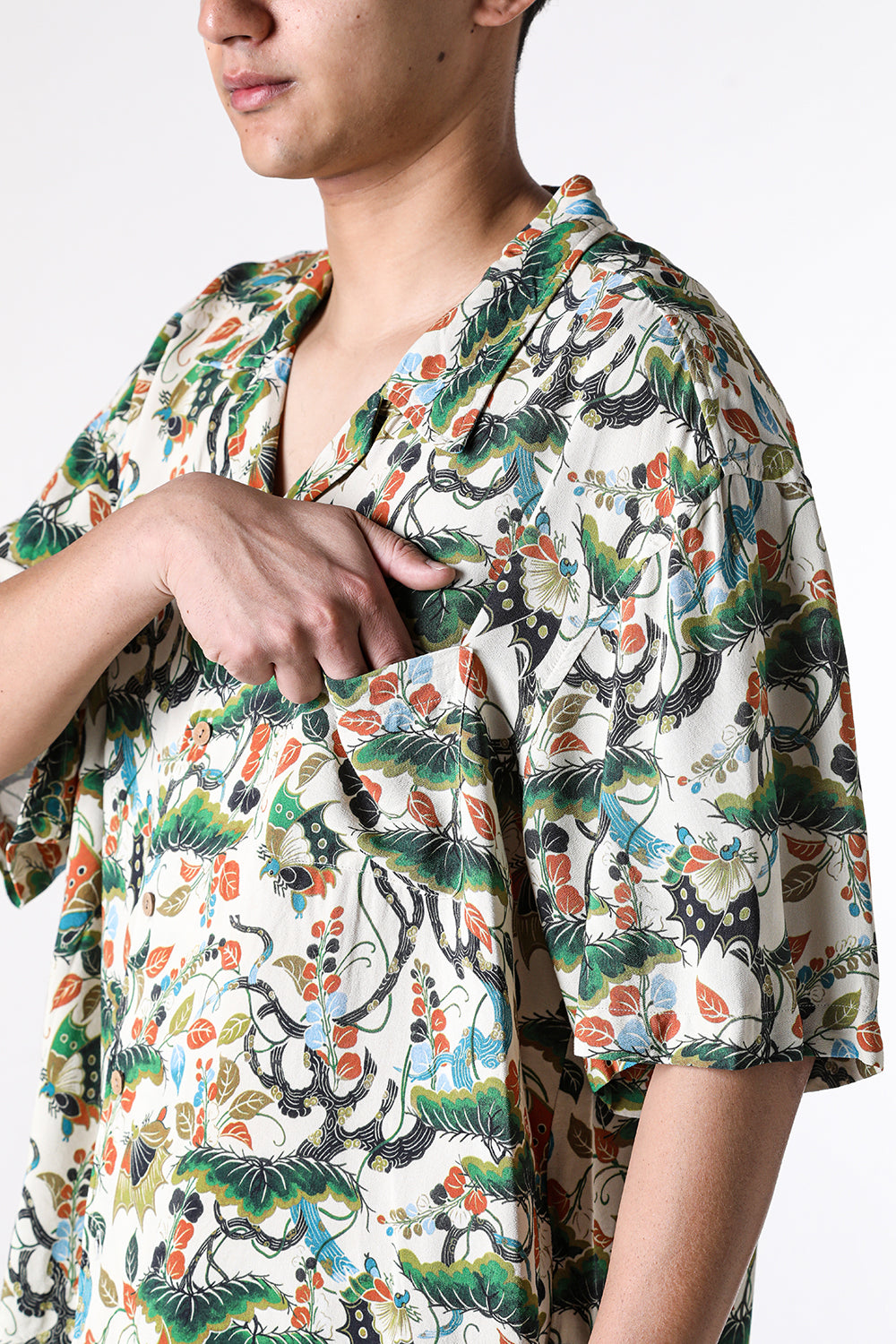 カミヤ KAMIYA “AGEHA” H/S Shirt （WHITE） WHITE